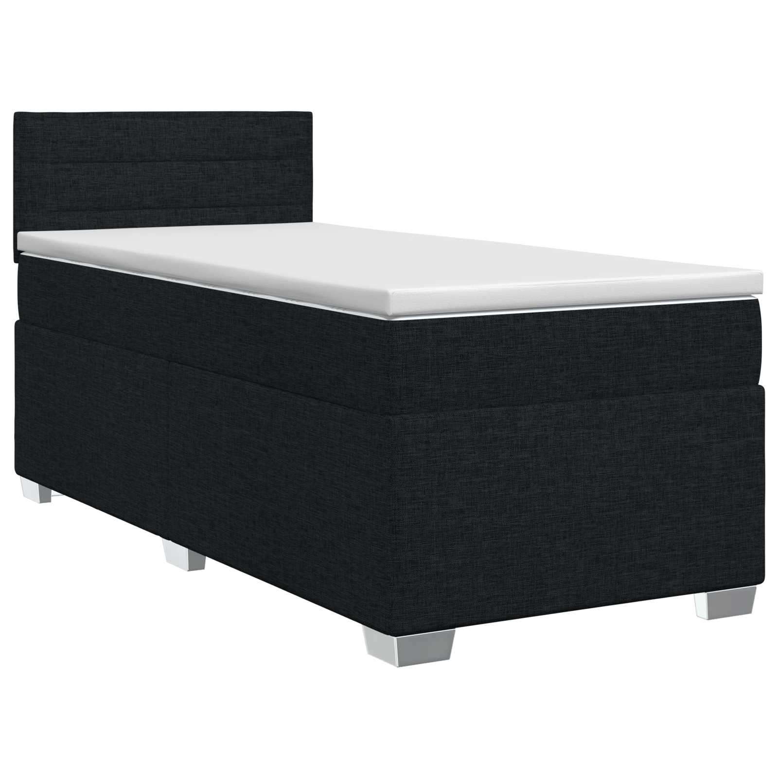 3450364_1.jpg vidaXL Posteľ boxspring s matracom Čierna 90 x 190 cm Látka – Obrázok 1