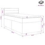 vidaXL Posteľ boxspring s matracom Čierna 90 x 190 cm Látka – Obrázok 10