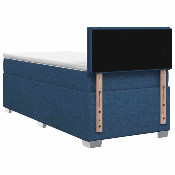 vidaXL Posteľ boxspring s matracom Modrá 90 x 190 cm Látka – Obrázok 7