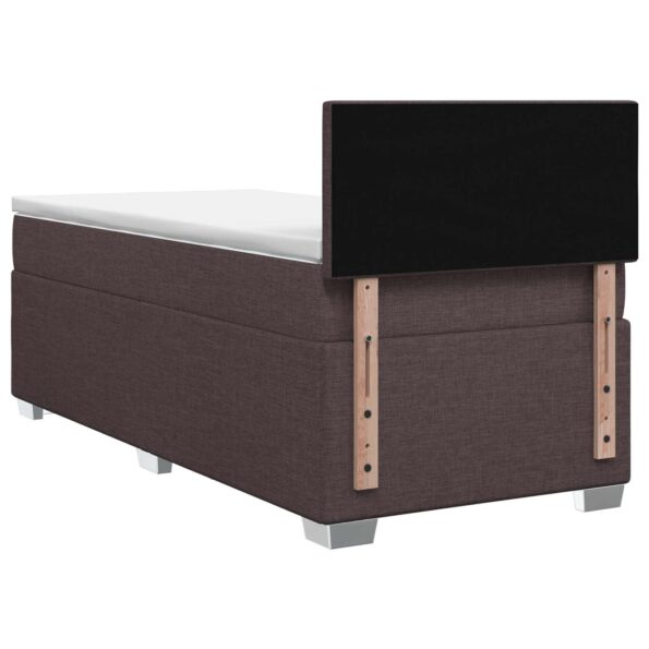 vidaXL Posteľ boxspring s matracom Tmavohnedá 90 x 190 cm Látka – Obrázok 7