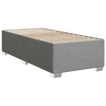 vidaXL Posteľ boxspring s matracom Svetlosivá 90 x 200 cm Látka – Obrázok 4