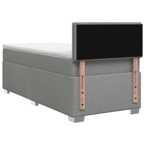 vidaXL Posteľ boxspring s matracom Svetlosivá 90 x 200 cm Látka – Obrázok 7