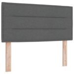 vidaXL Posteľ boxspring s matracom Tmavosivá 90 x 200 cm Látka – Obrázok 3