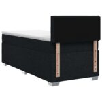 vidaXL Posteľ boxspring s matracom Čierna 90 x 200 cm Látka – Obrázok 7