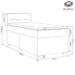 vidaXL Posteľ boxspring s matracom Tmavohnedá 90 x 200 cm Látka – Obrázok 10