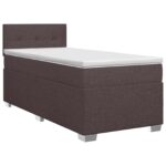 vidaXL Posteľ boxspring s matracom Tmavohnedá 100 x 200 cm Látka