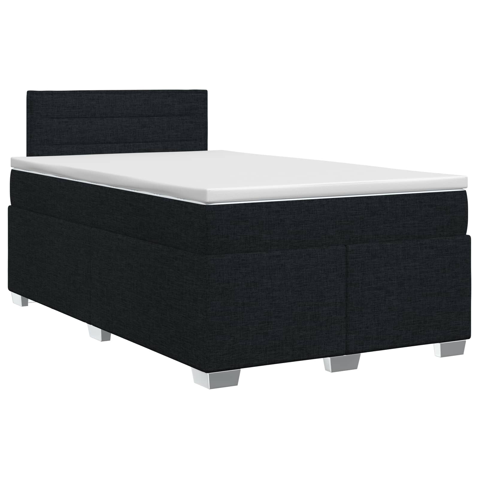 3450427_1.jpg vidaXL Posteľ boxspring s matracom Čierna 120 x 190 cm Látka – Obrázok 1