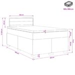 vidaXL Posteľ boxspring s matracom Čierna 120 x 190 cm Látka – Obrázok 10