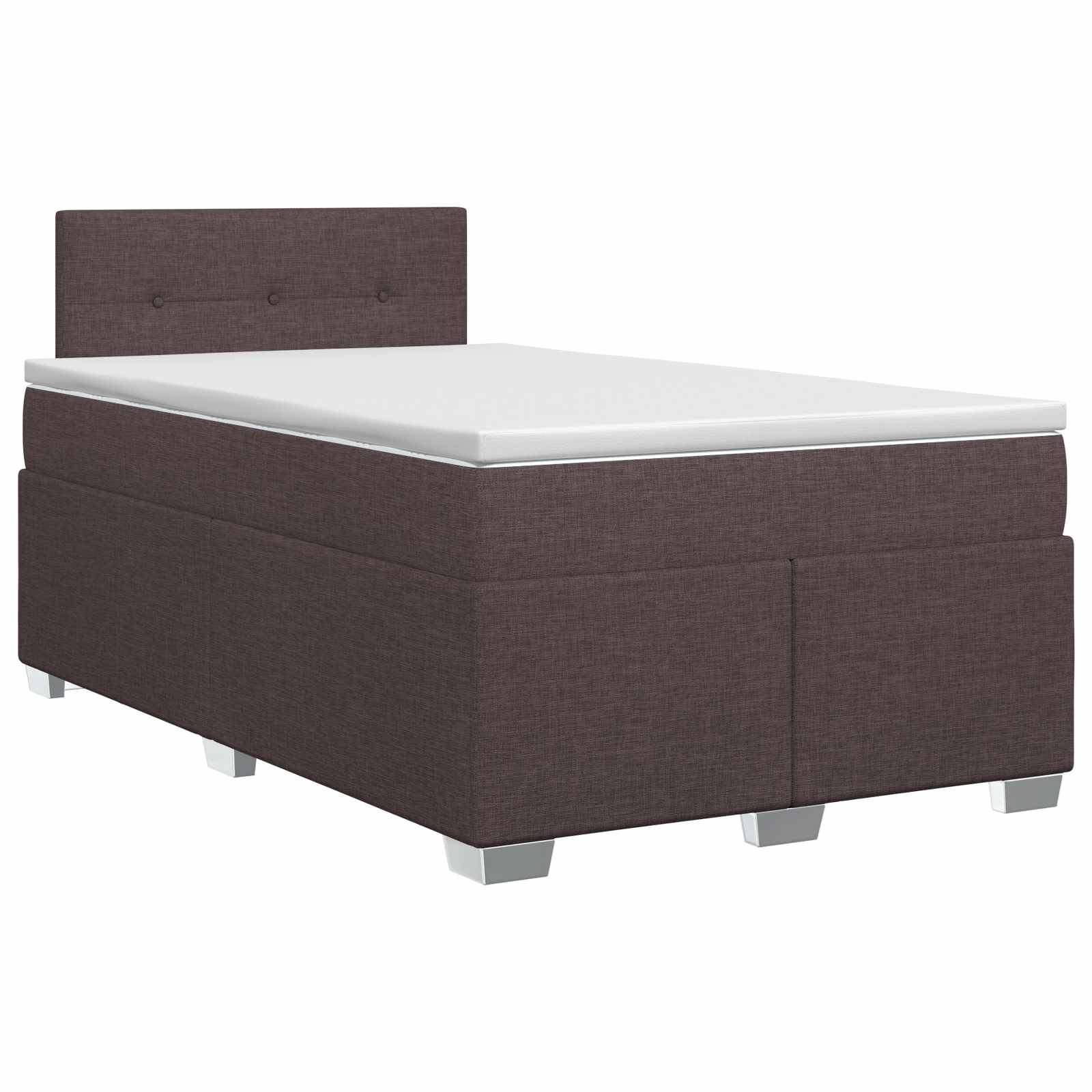 3450435_1.jpg vidaXL Posteľ boxspring s matracom Tmavohnedá 120 x 190 cm Látka – Obrázok 1