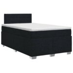 vidaXL Posteľ boxspring s matracom Čierna 120 x 200 cm Látka