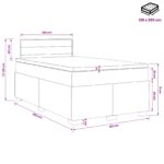 vidaXL Posteľ boxspring s matracom Čierna 120 x 200 cm Látka – Obrázok 10