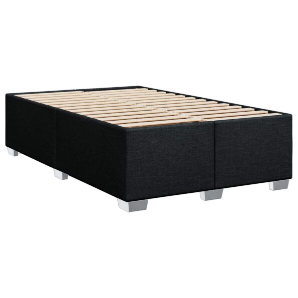 vidaXL Posteľ boxspring s matracom Čierna 120 x 200 cm Látka – Obrázok 4