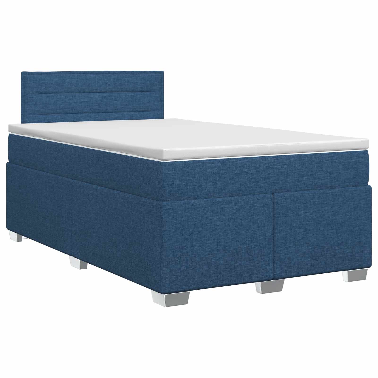 3450452_1.jpg vidaXL Posteľ boxspring s matracom Modrá 120 x 200 cm Látka – Obrázok 1
