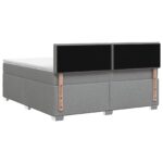 vidaXL Posteľ boxspring s matracom Svetlosivá 140 x 190 cm Látka – Obrázok 7