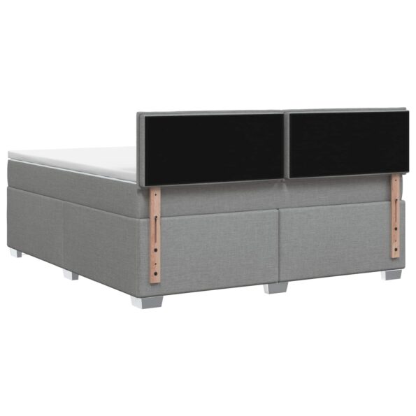 vidaXL Posteľ boxspring s matracom Svetlosivá 140 x 190 cm Látka – Obrázok 7