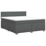 vidaXL Posteľ boxspring s matracom Tmavosivá 140 x 190 cm Látka