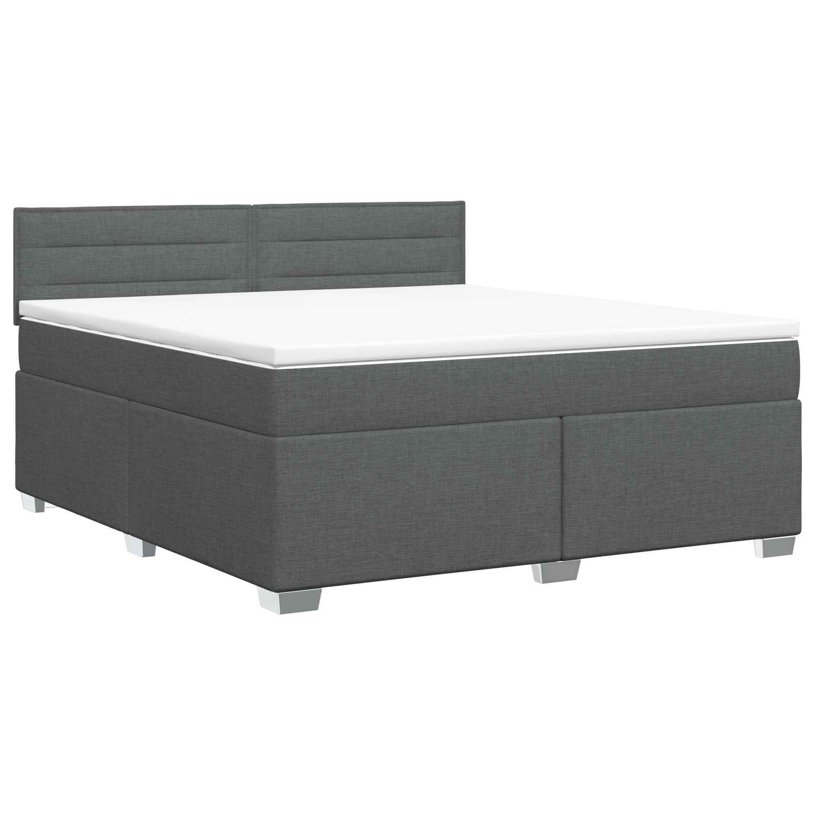 3450468_1.jpg vidaXL Posteľ boxspring s matracom Tmavosivá 140 x 190 cm Látka – Obrázok 1