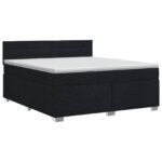 vidaXL Posteľ boxspring s matracom Čierna 140 x 190 cm Látka