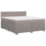 vidaXL Posteľ boxspring s matracom Sivohnedá 140 x 190 cm Látka