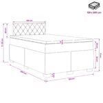 vidaXL Posteľ boxspring s matracom Čierna 120 x 200 cm Zamat – Obrázok 10