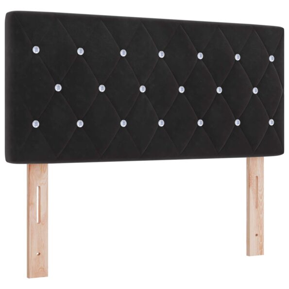 vidaXL Posteľ boxspring s matracom Čierna 120 x 200 cm Zamat – Obrázok 3