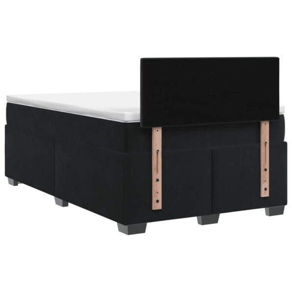 vidaXL Posteľ boxspring s matracom Čierna 120 x 200 cm Zamat – Obrázok 7