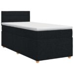 vidaXL Posteľ boxspring s matracom Čierna 90 x 200 cm Látka