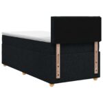 vidaXL Posteľ boxspring s matracom Čierna 90 x 200 cm Látka – Obrázok 7