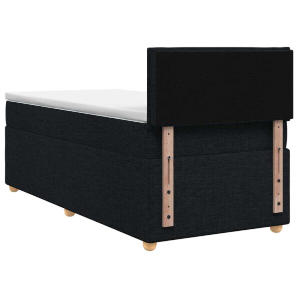 vidaXL Posteľ boxspring s matracom Čierna 90 x 200 cm Látka – Obrázok 7