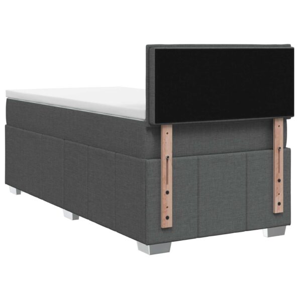 vidaXL Posteľ boxspring s matracom Tmavosivá 90 x 200 cm Látka – Obrázok 7