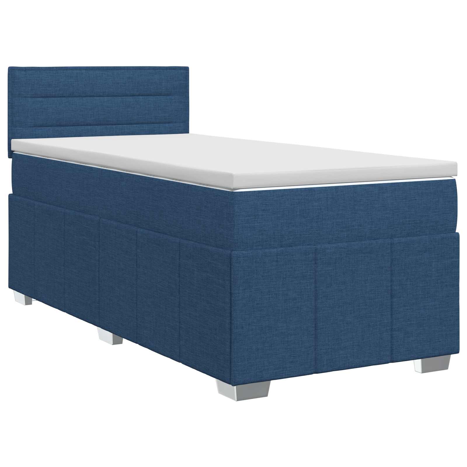 3451121_1.jpg vidaXL Posteľ boxspring s matracom Modrá 90 x 200 cm Látka – Obrázok 1