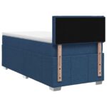 vidaXL Posteľ boxspring s matracom Modrá 90 x 200 cm Látka – Obrázok 7
