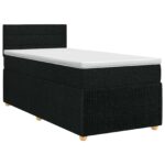 vidaXL Posteľ boxspring s matracom Čierna 90 x 200 cm Látka