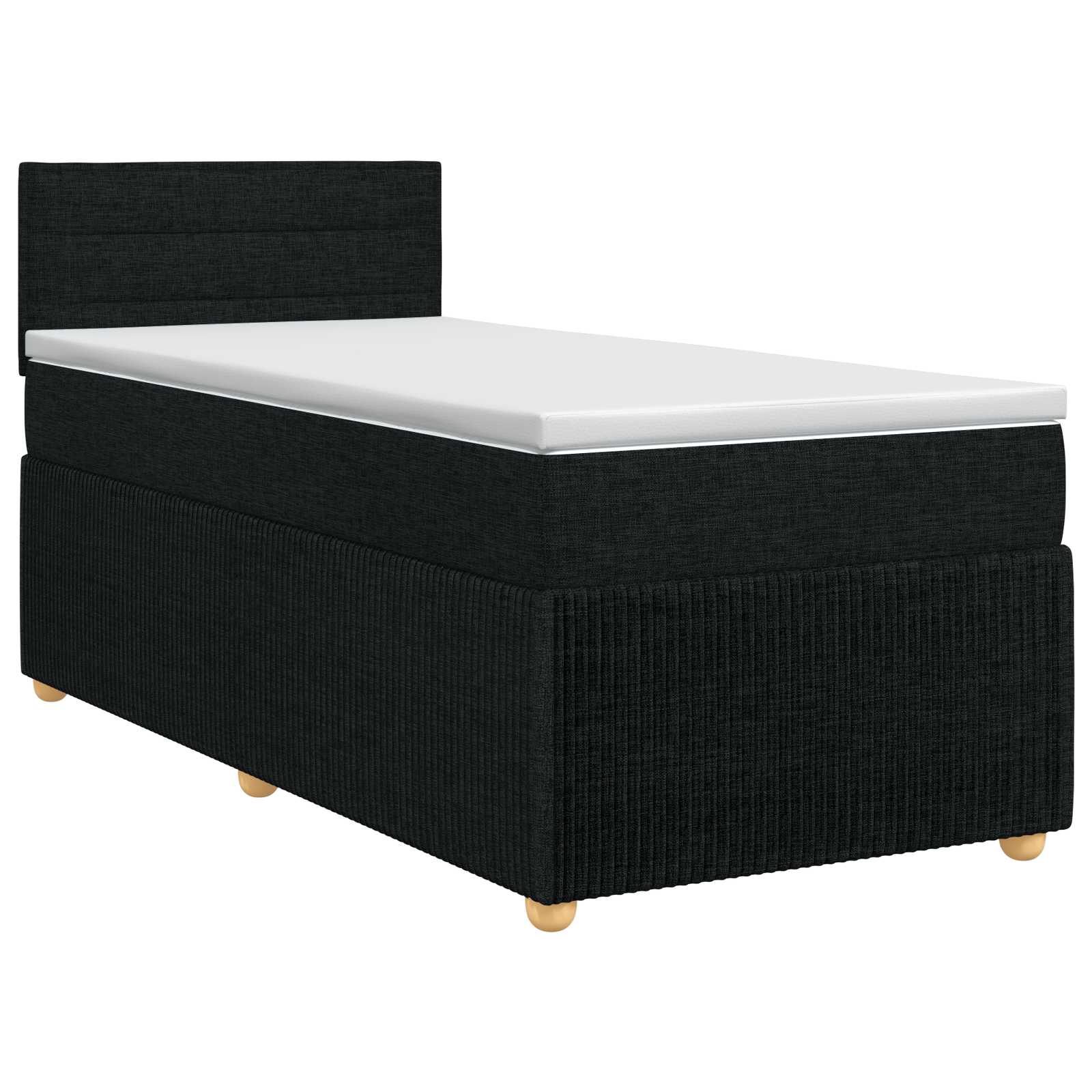 3451372_1.jpg vidaXL Posteľ boxspring s matracom Čierna 90 x 200 cm Látka – Obrázok 1