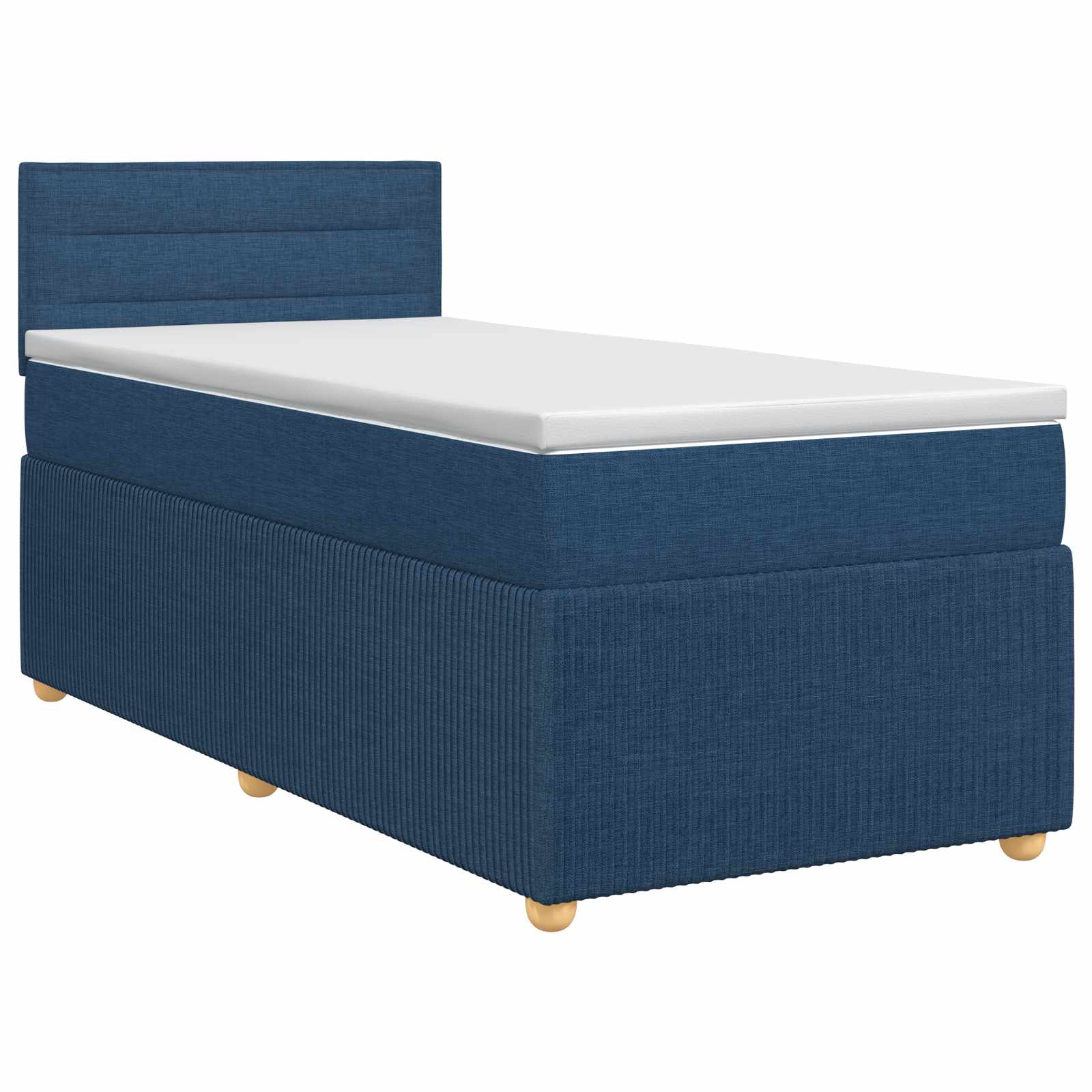 3451376_1.jpg vidaXL Posteľ boxspring s matracom Modrá 90 x 200 cm Látka – Obrázok 1
