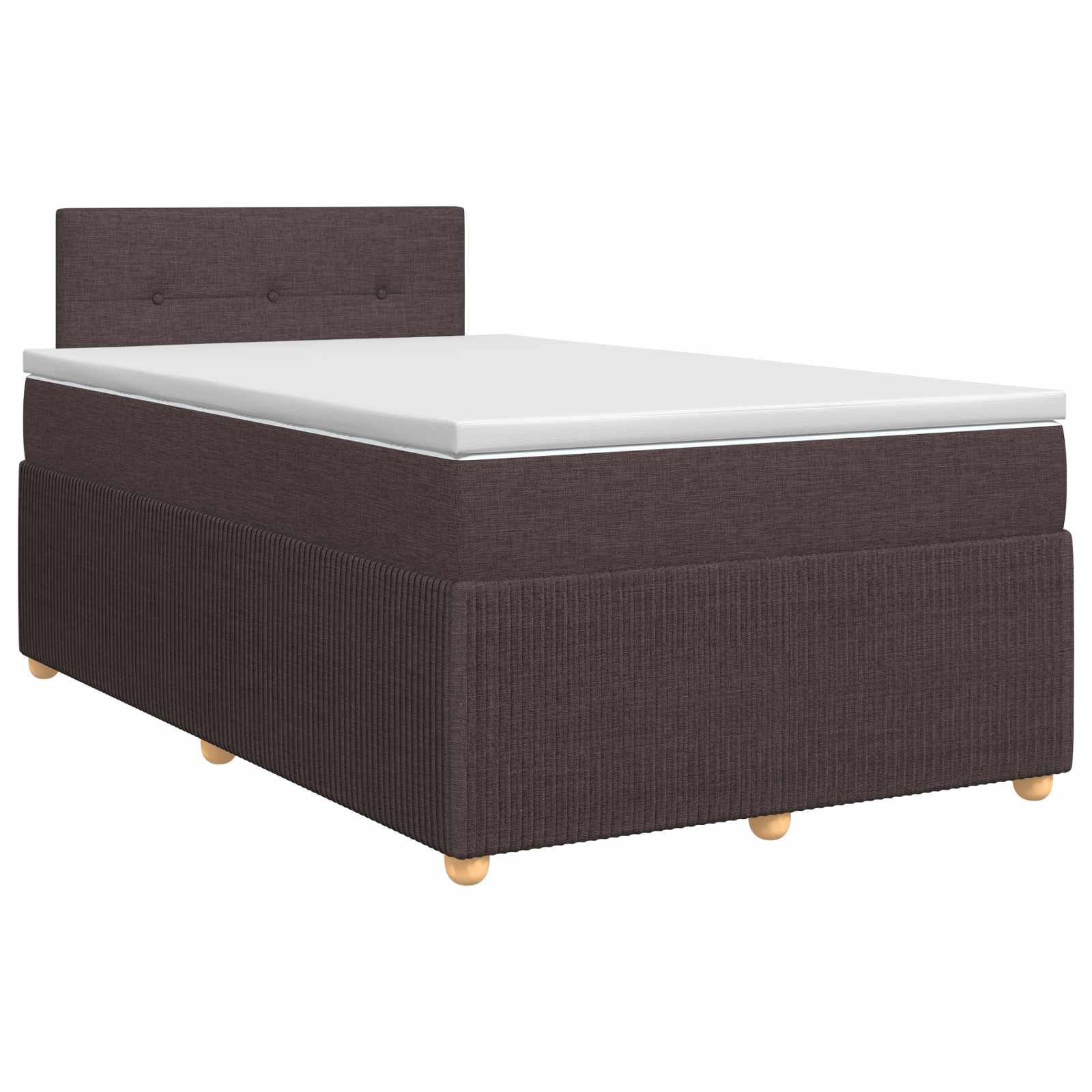 3451443_1.jpg vidaXL Posteľ boxspring s matracom Tmavohnedá 120 x 200 cm Látka – Obrázok 1