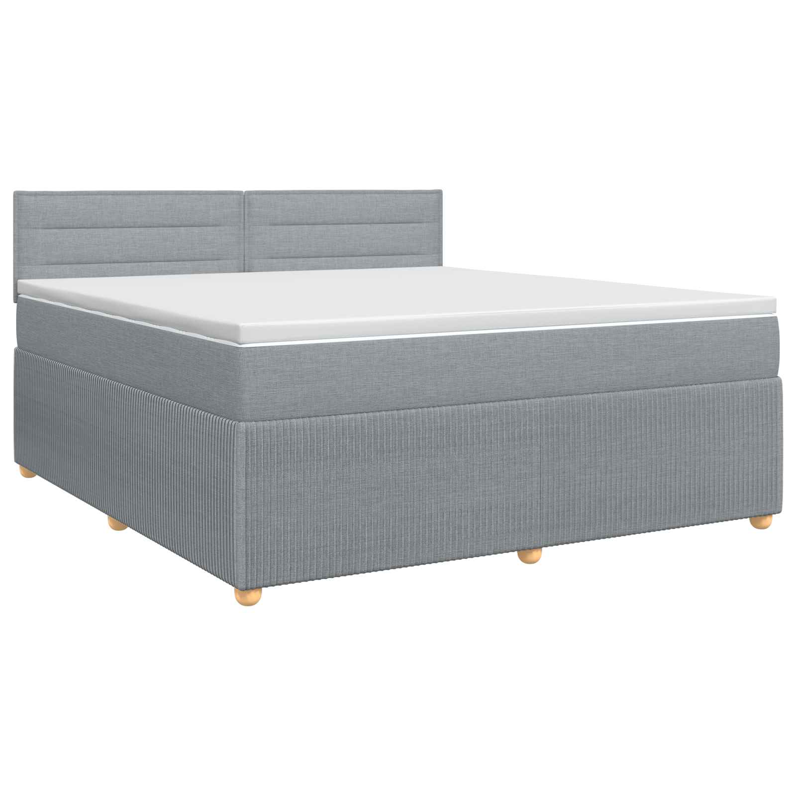 3451454_1.jpg vidaXL Posteľ boxspring s matracom Svetlosivá 140 x 190 cm Látka – Obrázok 1