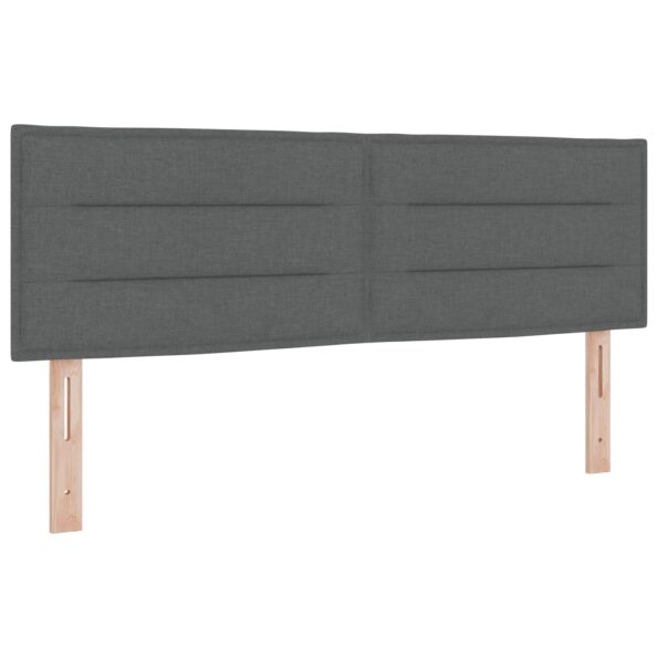 vidaXL Posteľ boxspring s matracom Tmavosivá 140 x 190 cm Látka – Obrázok 3
