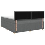 vidaXL Posteľ boxspring s matracom Tmavosivá 140 x 190 cm Látka – Obrázok 7