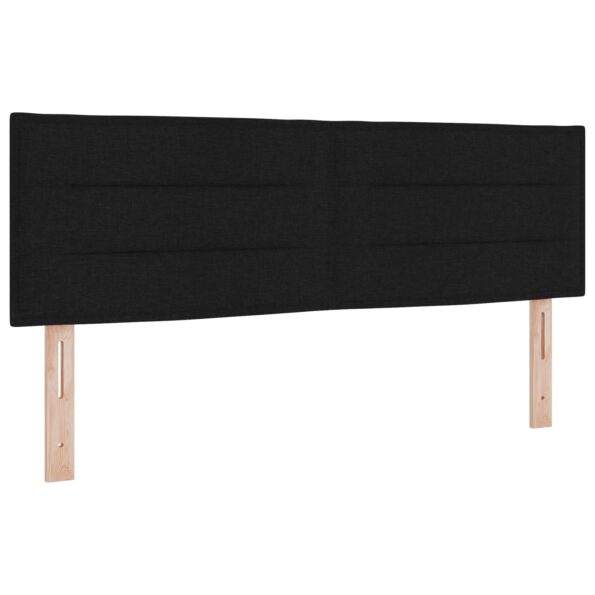 vidaXL Posteľ boxspring s matracom Čierna 140 x 190 cm Látka – Obrázok 3