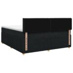 vidaXL Posteľ boxspring s matracom Čierna 140 x 190 cm Látka – Obrázok 7