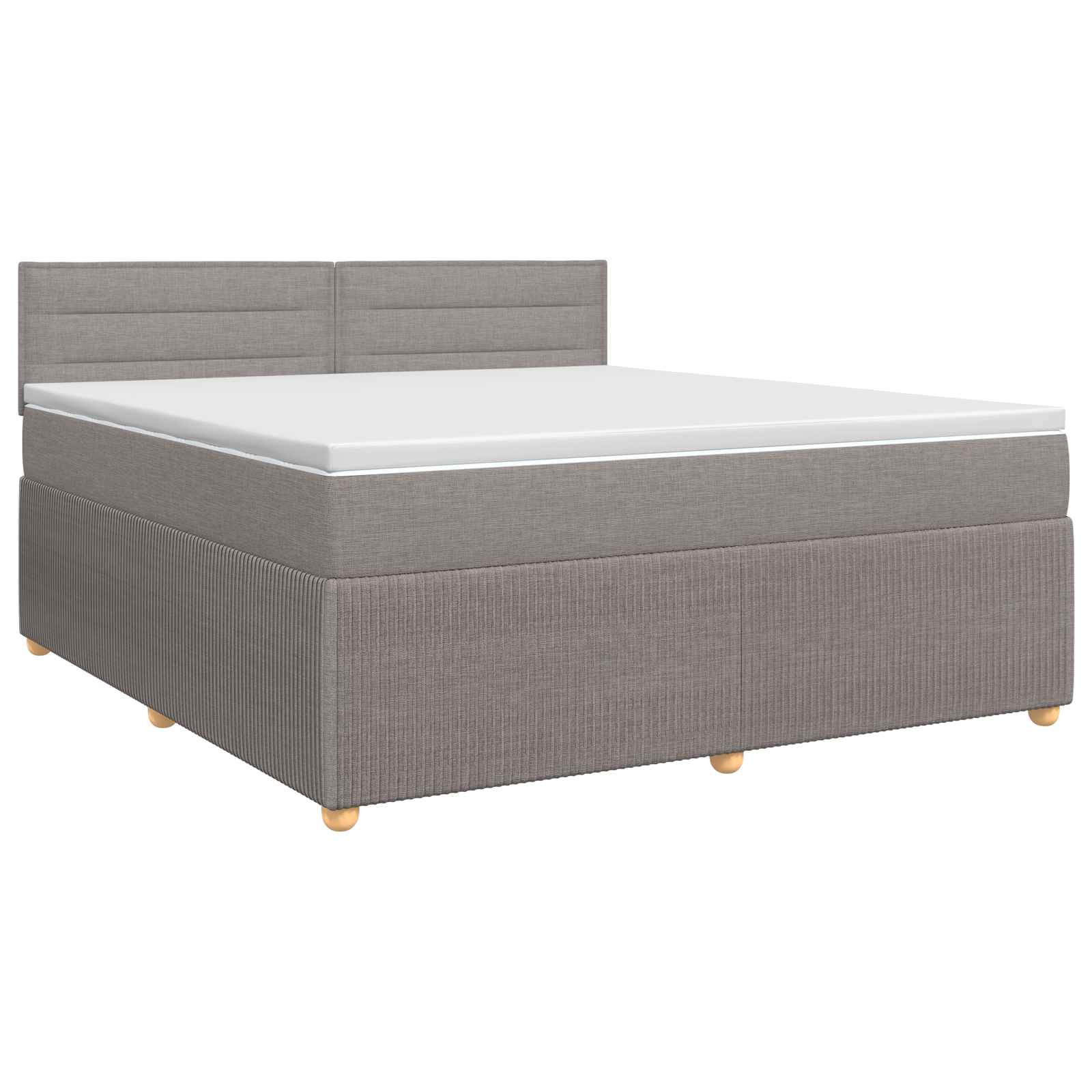 3451458_1.jpg vidaXL Posteľ boxspring s matracom Sivohnedá 140 x 190 cm Látka – Obrázok 1