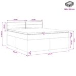 vidaXL Posteľ boxspring s matracom Modrá 140 x 190 cm Látka – Obrázok 10