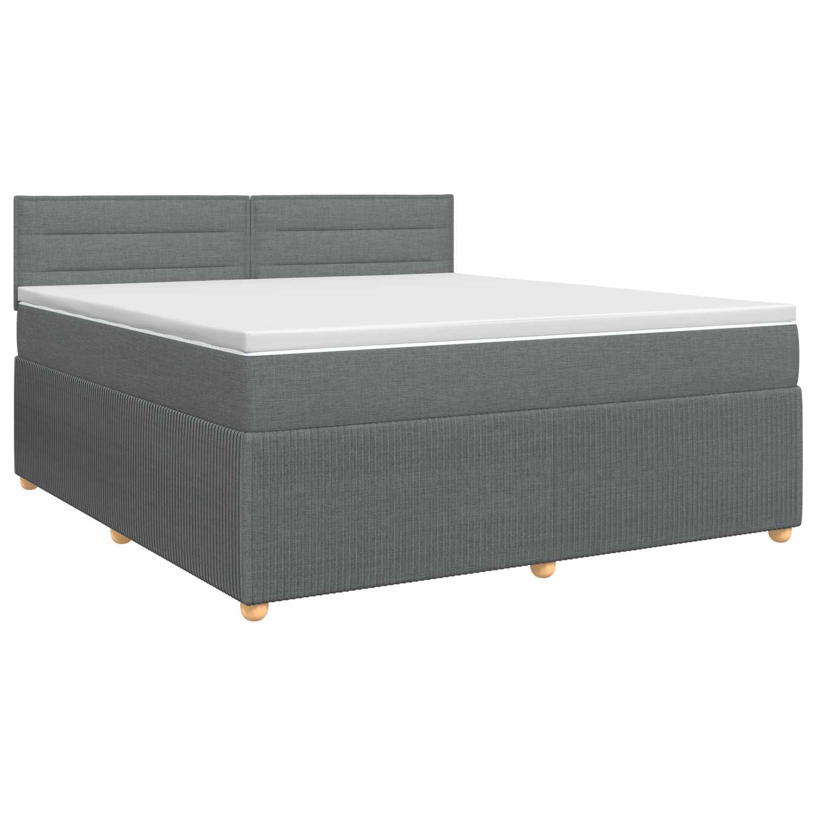3451476_1.jpg vidaXL Posteľ boxspring s matracom Tmavosivá 140 x 200 cm Látka – Obrázok 1