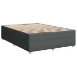 vidaXL Posteľ boxspring s matracom Tmavosivá 140 x 200 cm Látka – Obrázok 4