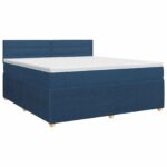 vidaXL Posteľ boxspring s matracom Modrá 140 x 200 cm Látka