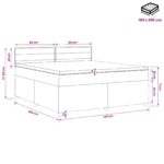 vidaXL Posteľ boxspring s matracom Čierna 160 x 200 cm Látka – Obrázok 10