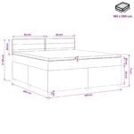 vidaXL Posteľ boxspring s matracom Čierna 180 x 200 cm Látka – Obrázok 10