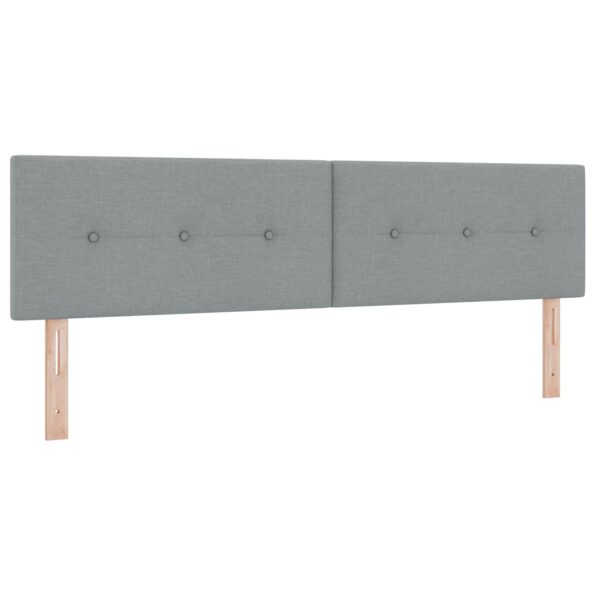 vidaXL Posteľ boxspring s matracom Svetlosivá 180 x 200 cm Látka – Obrázok 3
