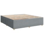 vidaXL Posteľ boxspring s matracom Svetlosivá 180 x 200 cm Látka – Obrázok 4